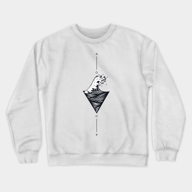Ocean wave Crewneck Sweatshirt by SnazzyCrew